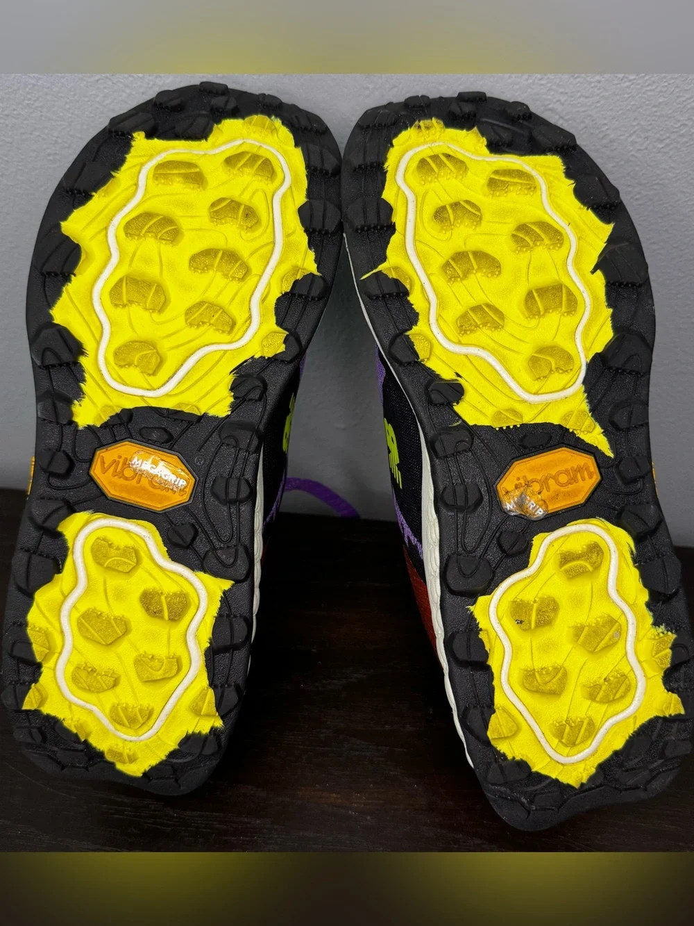 New Balance Purple Black Yellow Orange Women's Athletic Sneakers